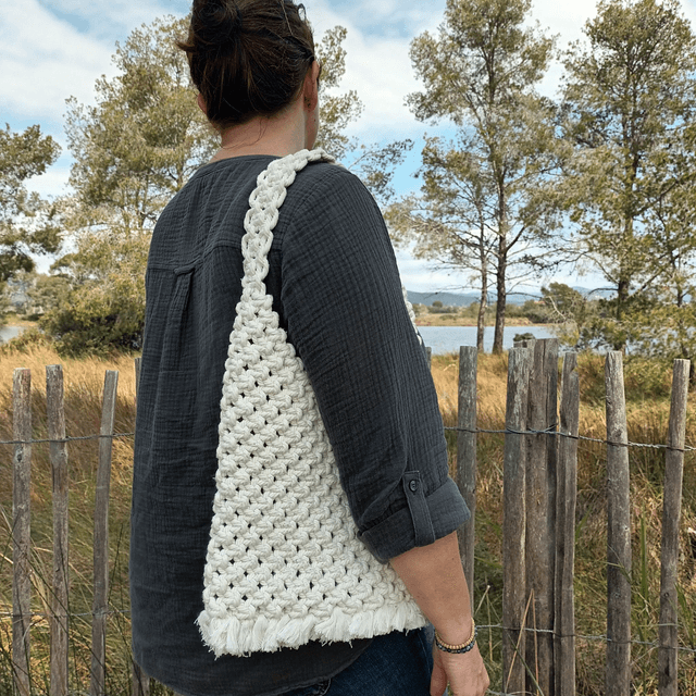 Sac hobo macramé