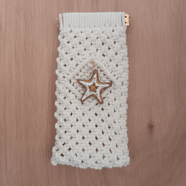 Etui à lunettes macramé "Estrella de mar"