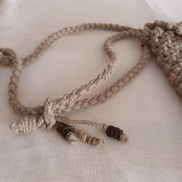 Pochette bandoulière macramé coco