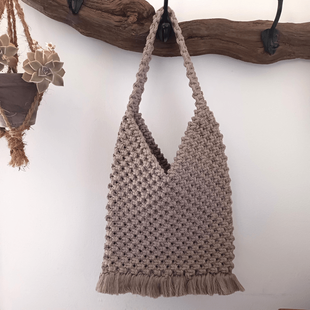 Sac hobo macramé