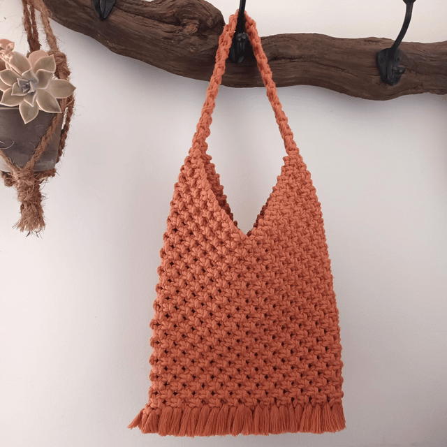 Sac hobo macramé