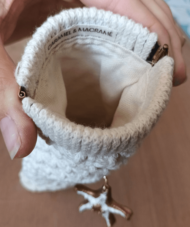 Etui à lunettes macramé "Estrella de mar"