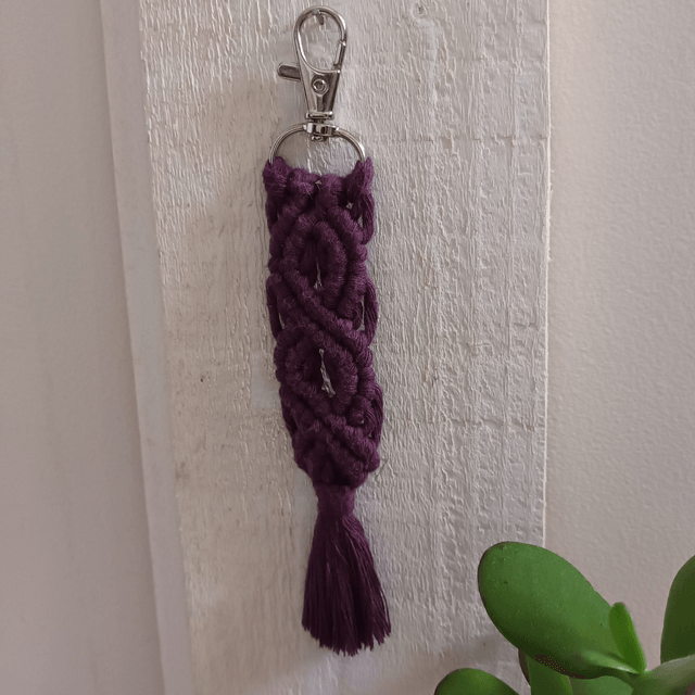 Porte-clés infini macramé