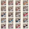 différents coloris de boucles d'oreilles créoles en macramé et anneau argenté