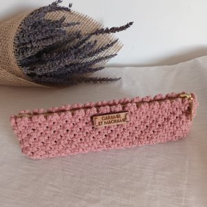 Mini-trousse à stylos vieux rose C